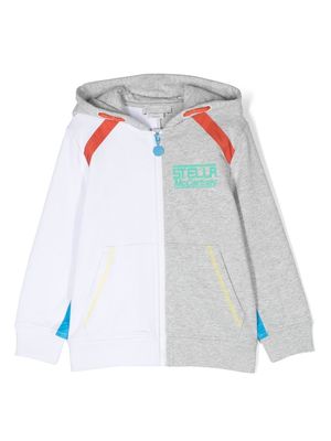 Stella McCartney Kids colour-block zip-up hoodie - Grey