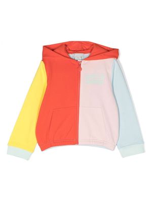 Stella McCartney Kids colour-block zip-up hoodie - Orange