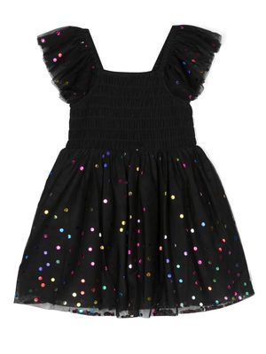 Stella McCartney Kids confetti-spot A-line dress - Black