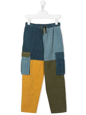 Stella McCartney Kids corduroy patchwork trousers - Blue