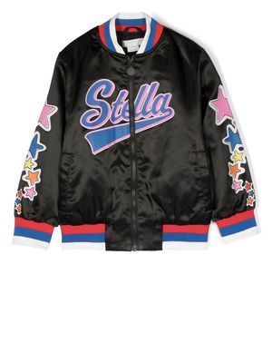 Stella McCartney Kids Cosmic-Star-Stella bomber jacket - Black
