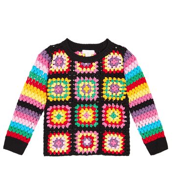Stella McCartney Kids Cotton-blend crochet sweater