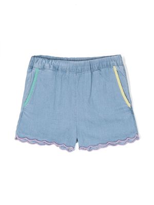 Stella McCartney Kids cotton chambray shorts - Blue