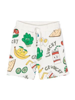 Stella McCartney Kids Crunchy Lunchy cotton shorts - White