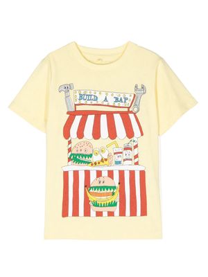 Stella McCartney Kids Crunchy Lunchy cotton T-shirt - Yellow