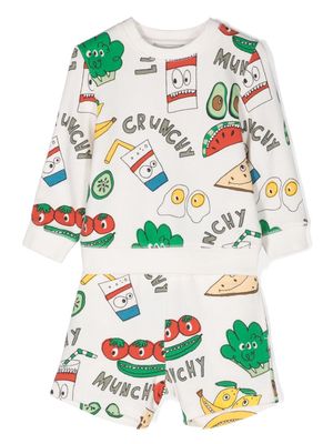 Stella McCartney Kids Crunchy Lunchy sweatshirt and shorts set - White