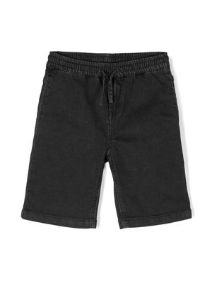 Stella McCartney Kids drawstring-waist cotton shorts - Black