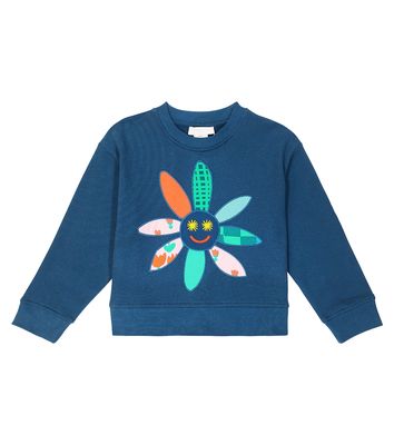 Stella McCartney Kids Embroidered cotton jersey sweatshirt