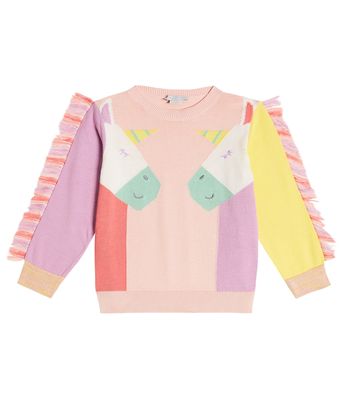 Stella McCartney Kids Embroidered cotton sweatshirt