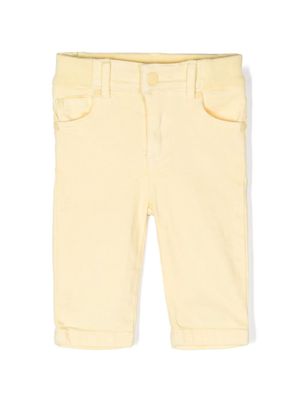 Stella McCartney Kids embroidered cotton trousers - Yellow