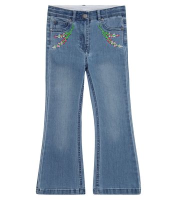 Stella McCartney Kids Embroidered flared jeans
