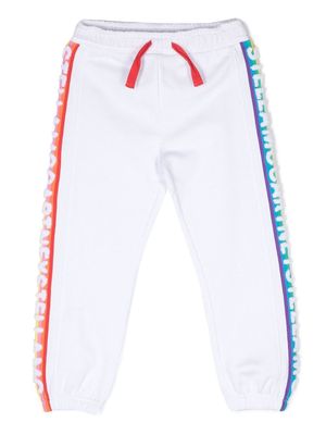 Stella McCartney Kids embroidered-logo cotton tracksuit bottoms - White