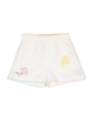 Stella McCartney Kids embroidered-motif shorts - White