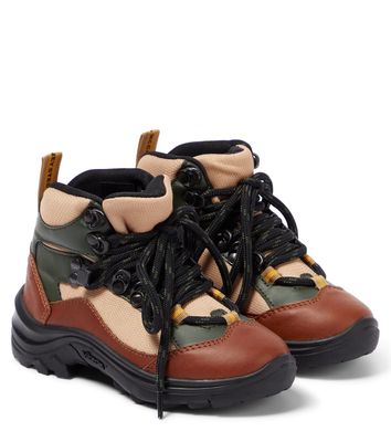 Stella McCartney Kids Faux leather and mesh boots