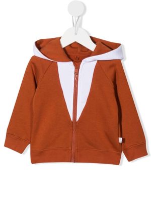 Stella McCartney Kids fleece fox-print hoodie - Brown