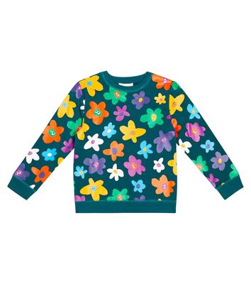 Stella McCartney Kids Floral cotton sweatshirt