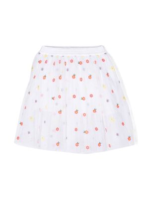 Stella McCartney Kids floral-print cotton skirt - White