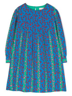 Stella McCartney Kids floral-print long-sleeve dress - Blue