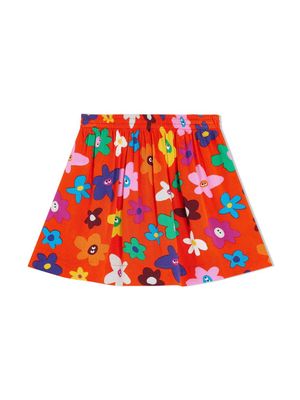 Stella McCartney Kids floral-print slip-on skirt - Red