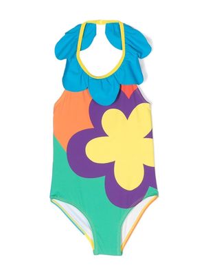 Stella McCartney Kids floral-print swimsuit - Blue