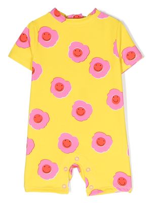 Stella McCartney Kids floral-print swimsuit - Yellow
