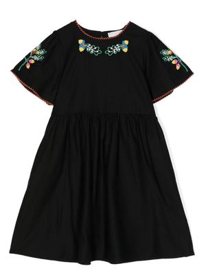 Stella McCartney Kids Folk Flower cotton dress - Black