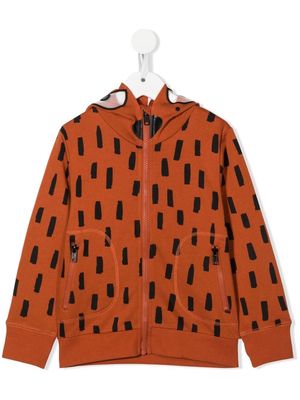 Stella McCartney Kids fox-mask zip-up hoodie - Orange