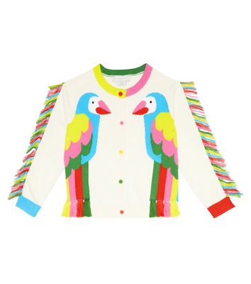 Stella McCartney Kids Fringe-trimmed cotton cardigan