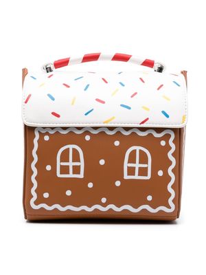 Stella McCartney Kids Gingerbread House tote bag - White