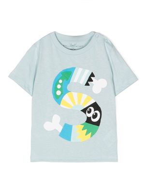 Stella McCartney Kids graphic cotton T-shirt - Blue