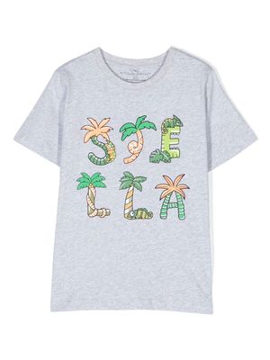 Stella McCartney Kids graphic cotton T-shirt - Grey