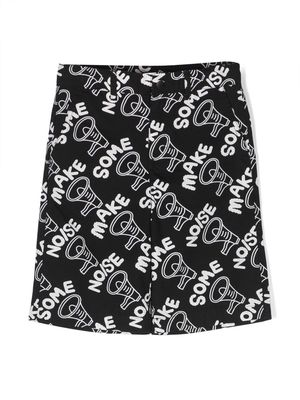 Stella McCartney Kids graphic-motif shorts - Black