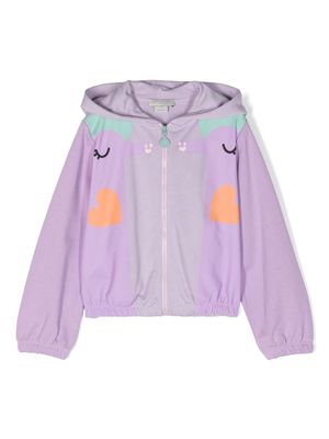 Stella McCartney Kids graphic-print cotton hoodie - Purple