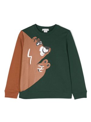 Stella McCartney Kids graphic-print cotton sweatshirt - Green