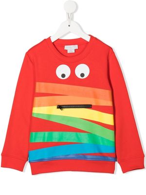 Stella McCartney Kids graphic-print cotton sweatshirt - Red