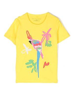 Stella McCartney Kids graphic-print cotton T-shirt - Yellow