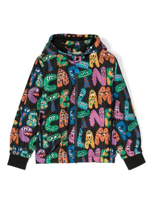 Stella McCartney Kids graphic-print hooded jacket - Black