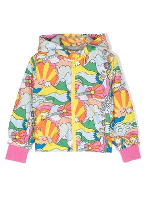 Stella McCartney Kids graphic-print hooded jacket - Yellow