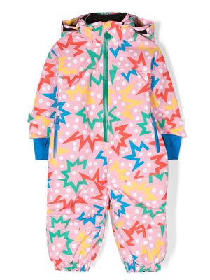 Stella McCartney Kids graphic-print hooded snowsuit - Pink
