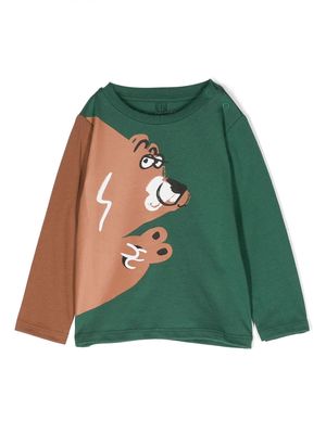Stella McCartney Kids graphic-print organic cotton sweatshirt - Green