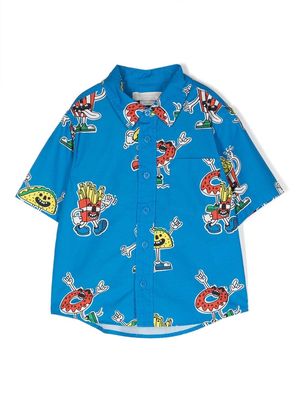 Stella McCartney Kids graphic-print short-sleeve shirt - Blue