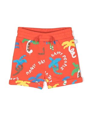 Stella McCartney Kids graphic-print track shorts - Orange
