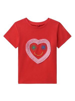 Stella McCartney Kids heart-embroidered jersey T-shirt