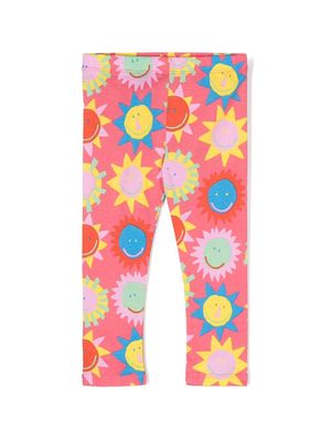 Stella McCartney Kids illustration-print cotton leggings - Pink