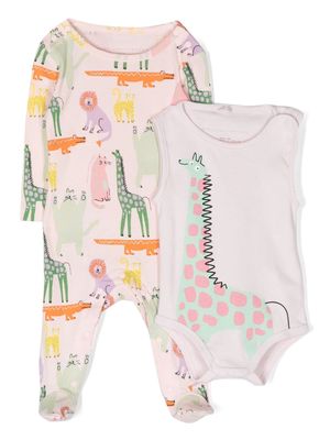 Stella McCartney Kids illustration-print cotton pajama set - Pink