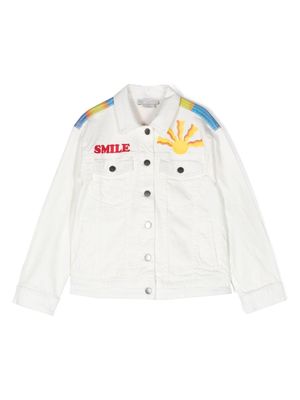 Stella McCartney Kids illustration-print denim jacket - White