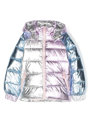 Stella McCartney Kids iridescent-effect padded jacket - Pink