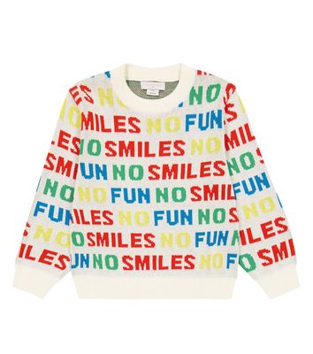 Stella McCartney Kids Jacquard cotton-blend sweater