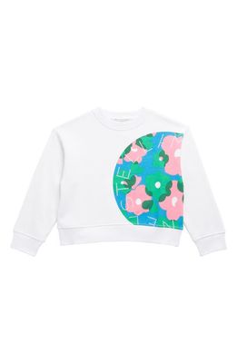 Stella McCartney Kids Kids' Cotton Blend Graphic Sweatshirt in White