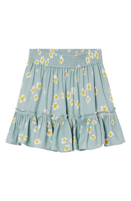 Stella McCartney Kids Kids' Daisy Print Ruffle Trim Skirt in Blue